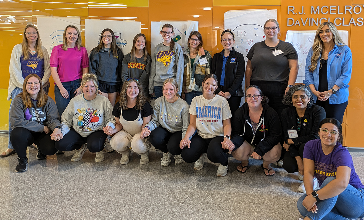 Group photo of most of the elementary workshop participants and NASA facilitators.